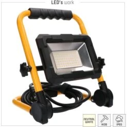 LED-Arbeitsleuchte 50 W 5500 Lm 4000 K IP65 Gelb -Globo Deutschland Verkaufsgeschäft 692898 11020200 04