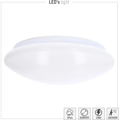 Deckenleuchte 16,8 W 1100 Lm 3000 K IP44 Ø 32,8 Cm Mit Sensor 7 Deckenleuchte 16,8 W 1100 Lm 3000 K IP44 Ø 32,8 Cm Mit Sensor – Bild 7