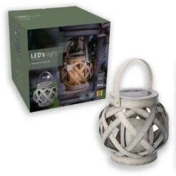 Laterne Mit Solarkerze Durban 2 Lm 2000 K IP44 Sensor Grau -Globo Deutschland Verkaufsgeschäft 693209 11020200 06