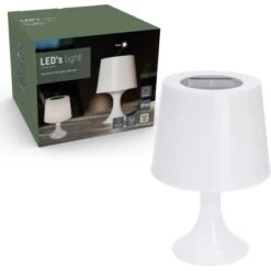 Solar-Tischleuchte Melbourne 5 Lm 3600 K IP44 Sensor Weiß -Globo Deutschland Verkaufsgeschäft 693226 11020200 08