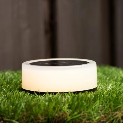 Solarleuchte Sydney Mit Erdspieß 1 Lm 2700 K + RGB IP44 Sensor Weiß 2 Solarleuchte Sydney Mit Erdspieß 1 Lm 2700 K + RGB IP44 Sensor Weiß – Bild 2