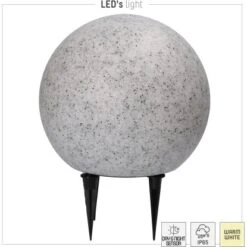 LED Bodenlicht Siam 4,5 W 470 Lm 2700 K IP65 E27 Mit Sensor Grau -Globo Deutschland Verkaufsgeschäft 693302 11020200 02