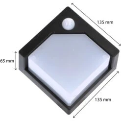 Solar-Wandleuchte Pretoria 1 W 50 Lm 2700 K IP44 Sensor Schwarz -Globo Deutschland Verkaufsgeschäft 693315 11020200 06