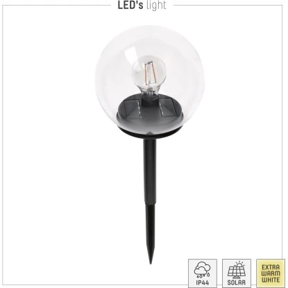Solarleuchte Benoni Mit Erdspieß 7 Lm 2000 K IP44 Sensor Schwarz 5 Solarleuchte Benoni Mit Erdspieß 7 Lm 2000 K IP44 Sensor Schwarz – Bild 5