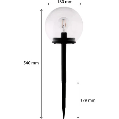 Solarleuchte Benoni Mit Erdspieß 7 Lm 2000 K IP44 Sensor Schwarz 6 Solarleuchte Benoni Mit Erdspieß 7 Lm 2000 K IP44 Sensor Schwarz – Bild 6