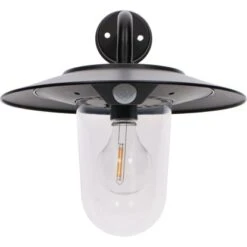 Solar-Wandleuchte Lagos 300 Lm 2200 - 2700K IP44 Schwarz -Globo Deutschland Verkaufsgeschäft 693359 11020200 05