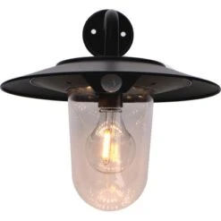 Solar-Wandleuchte Lagos 300 Lm 2200 - 2700K IP44 Schwarz -Globo Deutschland Verkaufsgeschäft 693359 11020200 06