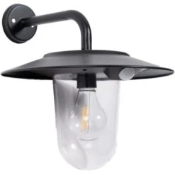 Solar-Wandleuchte Lagos 300 Lm 2200 - 2700K IP44 Schwarz -Globo Deutschland Verkaufsgeschäft 693359 11020200 08