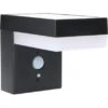 Solar-Wandleuchte 3,3 W 600 Lm 2700 K IP44 Sensor Schwarz