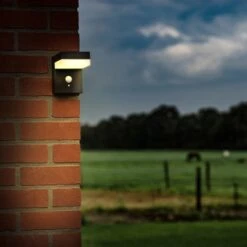 Solar-Wandleuchte 3,3 W 600 Lm 2700 K IP44 Sensor Schwarz -Globo Deutschland Verkaufsgeschäft 693362 11020200 05