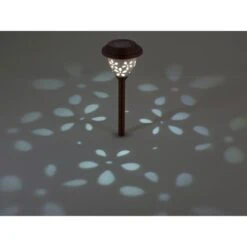 LED-Solarspieß Pirenta Blume Braun