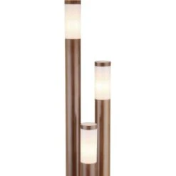 Globo Außenleuchte Boston 170 Cm Hoch Edelstahl Holzoptik Ø 28 Cm -Globo Deutschland Verkaufsgeschäft 756901 3749 3