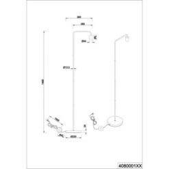 Trio Standlampe Diallo Weiß Matt 1-flammig E27 149 Cm -Globo Deutschland Verkaufsgeschäft 759531 2451 3 1