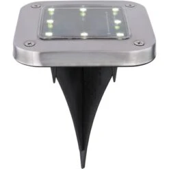 Globo LED-Solaraußenleuchte Edelstahl 4 Stk. Mit Erdspieß Quadratisch Flach -Globo Deutschland Verkaufsgeschäft 765925 3749 3