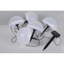 Globo LED-Solaraußenleuchte 5 Halbkugeln Mit Erdspieß Und RGB-Kette -Globo Deutschland Verkaufsgeschäft 765926 3749 7