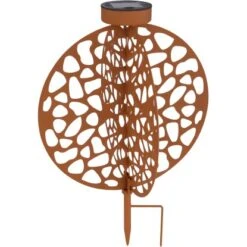 Globo LED-Solaraußenleuchte Mit Erdspieß Metall Rostbraun