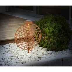 Globo LED-Solaraußenleuchte Mit Erdspieß Metall Rostbraun -Globo Deutschland Verkaufsgeschäft 765927 3749 3