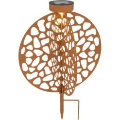 Globo LED-Solaraußenleuchte Mit Erdspieß Metall Rostbraun -Globo Deutschland Verkaufsgeschäft 765927 3749 4