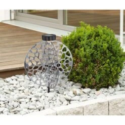 Globo LED-Solaraußenleuchte Mit Erdspieß Metall Silber -Globo Deutschland Verkaufsgeschäft 765928 3749 3