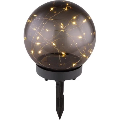 Globo LED-Solaraußenleuchte Kugel Ø 15 Cm Mit Lichterkette 20-flammig 1 Globo LED-Solaraußenleuchte Kugel Ø 15 Cm Mit Lichterkette 20-flammig