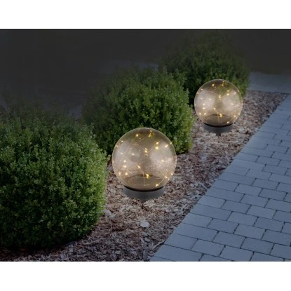 Globo LED-Solaraußenleuchte Kugel Ø 15 Cm Mit Lichterkette 20-flammig 3 Globo LED-Solaraußenleuchte Kugel Ø 15 Cm Mit Lichterkette 20-flammig – Bild 3