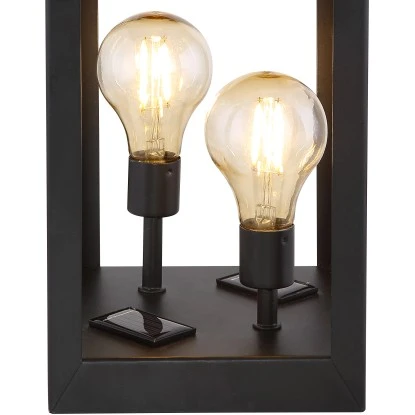 Globo LED-Solaraußenleuchte Doris Metall Schwarz 2 Globo LED-Solaraußenleuchte Doris Metall Schwarz – Bild 2