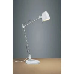 Trio LED-Schreibtischlampe Rado Weiß Matt 1-flammig