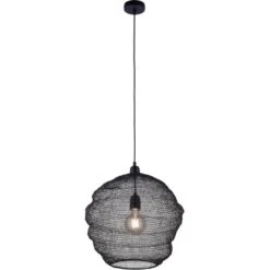 Pendelleuchte Kokon Schwarz Metallnetz-Lampenschirm -Globo Deutschland Verkaufsgeschäft 786919 2426 2