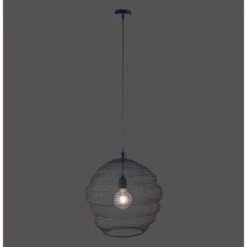 Pendelleuchte Kokon Schwarz Metallnetz-Lampenschirm -Globo Deutschland Verkaufsgeschäft 786919 2426 31