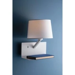 LUCE Design Wandleuchte Ciak Weiß Mit USB-Ladebuchse -Globo Deutschland Verkaufsgeschäft 8031414869749 3746 3