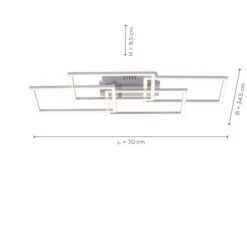 Leuchten Direkt LED-Deckenleuchte Iven 70 Cm X 34,5 Cm 12 Leuchten Direkt LED-Deckenleuchte Iven 70 Cm X 34,5 Cm -Globo Deutschland Verkaufsgeschäft 846642 2426 07