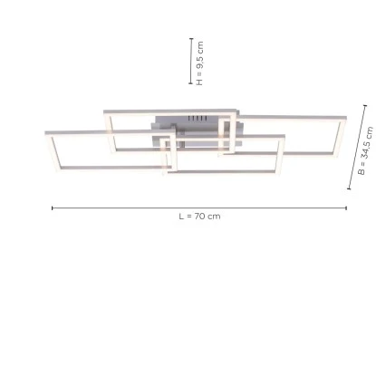 Leuchten Direkt LED-Deckenleuchte Iven 70 Cm X 34,5 Cm 3 Leuchten Direkt LED-Deckenleuchte Iven 70 Cm X 34,5 Cm – Bild 3