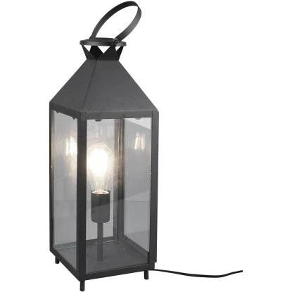 Reality Tischlampe Farola Schwarz Matt 61,5 X 19 X 19 Cm 2 Reality Tischlampe Farola Schwarz Matt 61,5 X 19 X 19 Cm – Bild 2