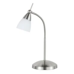 Paul Neuhaus Halogen Tischleuchte Pino Stahl