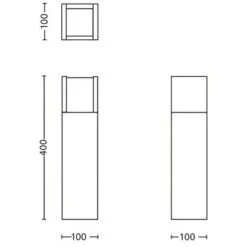 Philips LED-Sockelleuchte Arbour Anthrazit -Globo Deutschland Verkaufsgeschäft 8718696131268 4795 01