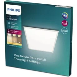 Philips LED-Deckenleuchte Touch SceneSwitch Quadratisch 36 W 2700 K Weiß -Globo Deutschland Verkaufsgeschäft 8719514326682 4795 VP 01
