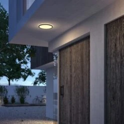 Philips ScenceSwitch LED-Deckenleuchte, Superslim 3-in-1 Schwarz 15W 1300lm