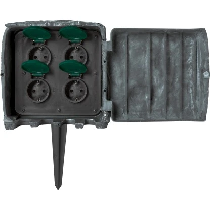 Gartensteckdose Steinoptik 4-fach Steckdose 3 Gartensteckdose Steinoptik 4-fach Steckdose – Bild 3