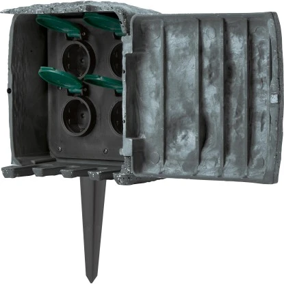 Gartensteckdose Steinoptik 4-fach Steckdose 4 Gartensteckdose Steinoptik 4-fach Steckdose – Bild 4