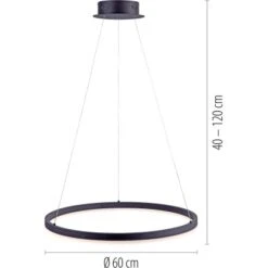Paul Neuhaus LED-Pendelleuchte Titus Anthrazit Ø 60 Cm -Globo Deutschland Verkaufsgeschäft 890053 2426 8