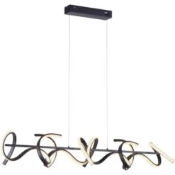 Leuchten Direkt LED-Pendelleuchte Curls Schwarz -Globo Deutschland Verkaufsgeschäft 890214 2426 7