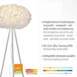 Leuchten Direkt LED-Stehleuchte LOLAsmart-Naomi Weiß 18 Leuchten Direkt LED-Stehleuchte LOLAsmart-Naomi Weiß -Globo Deutschland Verkaufsgeschäft 890241 2426 4