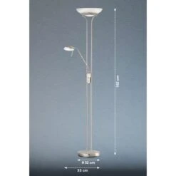 Fischer & Honsel LED-Stehleuchte Pool TW 1x 28 W Nickel 3500 Lm -Globo Deutschland Verkaufsgeschäft 890991 1546 4