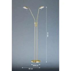 Fischer & Honsel LED-Stehleuchte Pool TW 2x 5 W Gold 1100 Lm -Globo Deutschland Verkaufsgeschäft 890997 1546 3