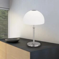 Fischer & Honsel LED-Tischleuchte Avignon 1x 13 W Weiß-Nickel 1500 Lm -Globo Deutschland Verkaufsgeschäft 891068 1546 4