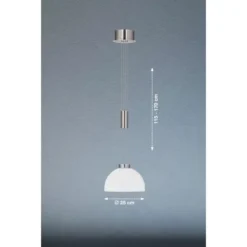 Fischer & Honsel LED-Pendelleuchte Avignon 1x 9 W Weiß-Nickel 1000 Lm -Globo Deutschland Verkaufsgeschäft 891150 1546 3