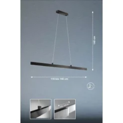 Fischer & Honsel LED-Pendelleuchte Orell 1x 24 W Schwarz 3500 Lm -Globo Deutschland Verkaufsgeschäft 891172 1546 4