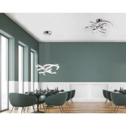 Fischer & Honsel LED-Pendelleuchte Sund TW 4x 8 W Weiß-Nickel 3400 Lm -Globo Deutschland Verkaufsgeschäft 891183 1546 5