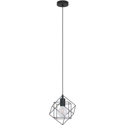 Eglo Hängeleuchte Straiton 1-flammig Schwarz E27 60 W 3 Eglo Hängeleuchte Straiton 1-flammig Schwarz E27 60 W – Bild 3