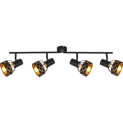 Globo Strahler Blanca 4-flammig Schwarz 800 X180 Mm 2 Globo Strahler Blanca 4-flammig Schwarz 800 X180 Mm – Bild 2